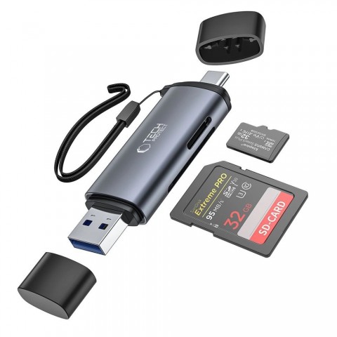 Atminties kortelių skaitytuvas USB 3.0 / USB C Tech-Protect